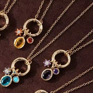 New Yellow Gold Charm Necklaces (3 Colors Available)